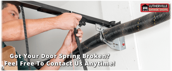 Broken Garage Door Spring Lutherville MD